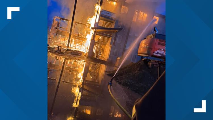 Spokane County Fire crews battle multi-alarm blaze near Nevada Street