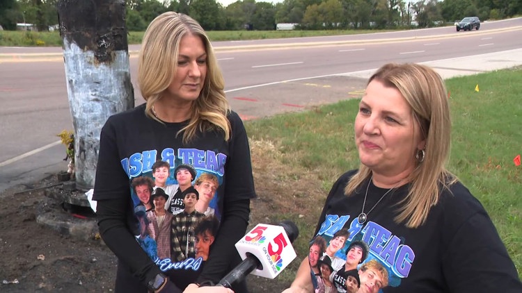 St. Clair County moms clean up memorial site after crash kills another young person at dangerous intersection