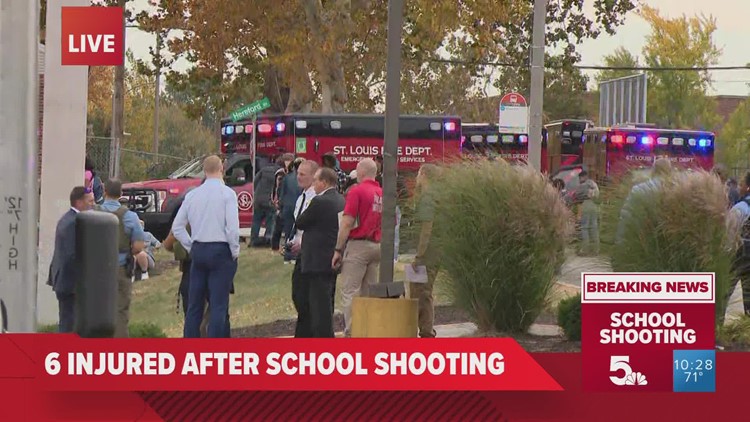 6 people, including suspect, injured in shooting at St. Louis school