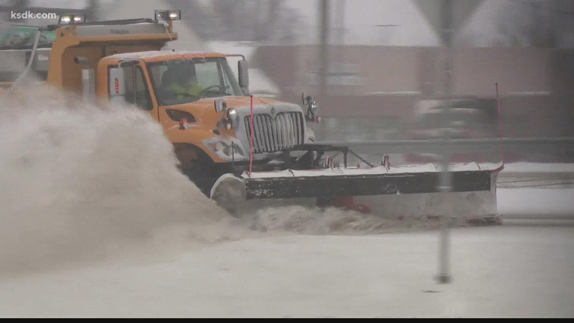 Crews are working to keep up with the system dumping snow, sleet and freezing rain over the area.