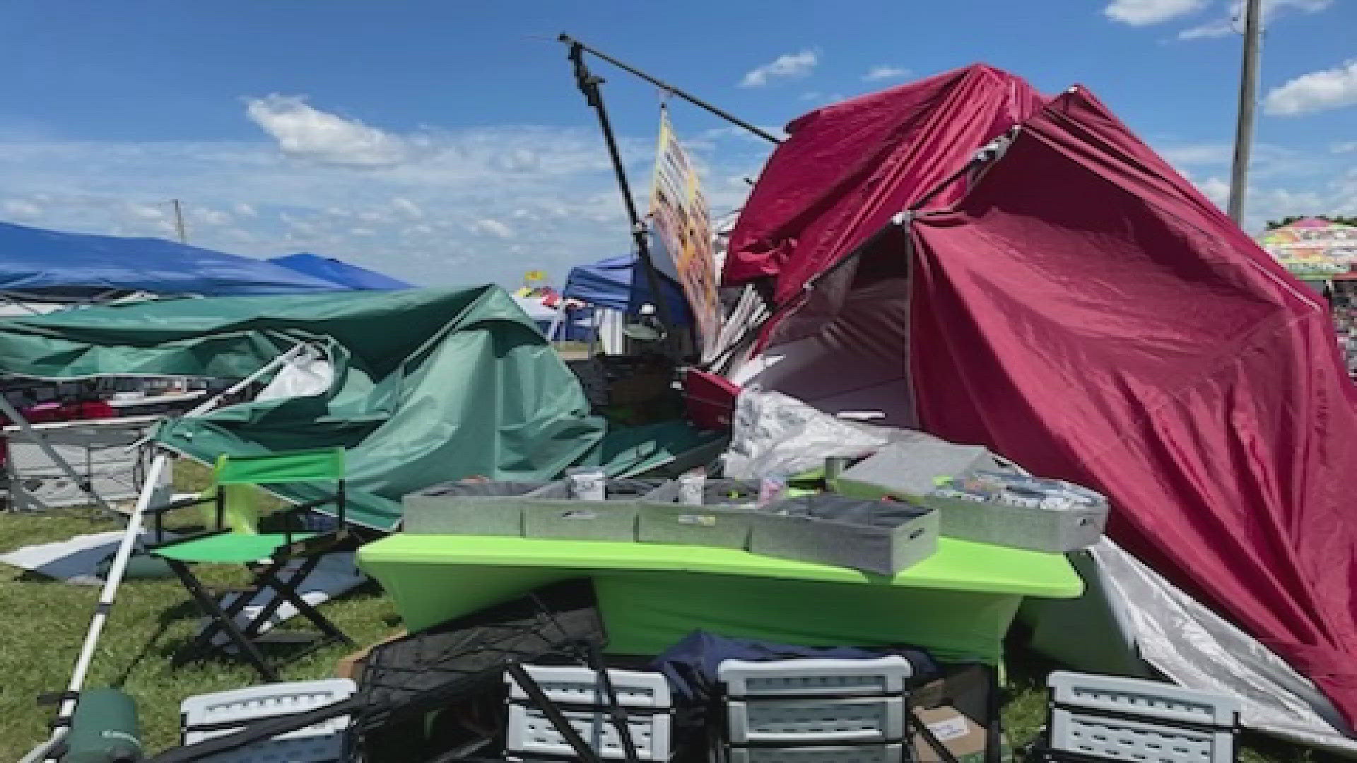 Several small business owners in St. Francois County are devastated after an accident at the fair. A helicopter landed in the wrong area, destroying their products.