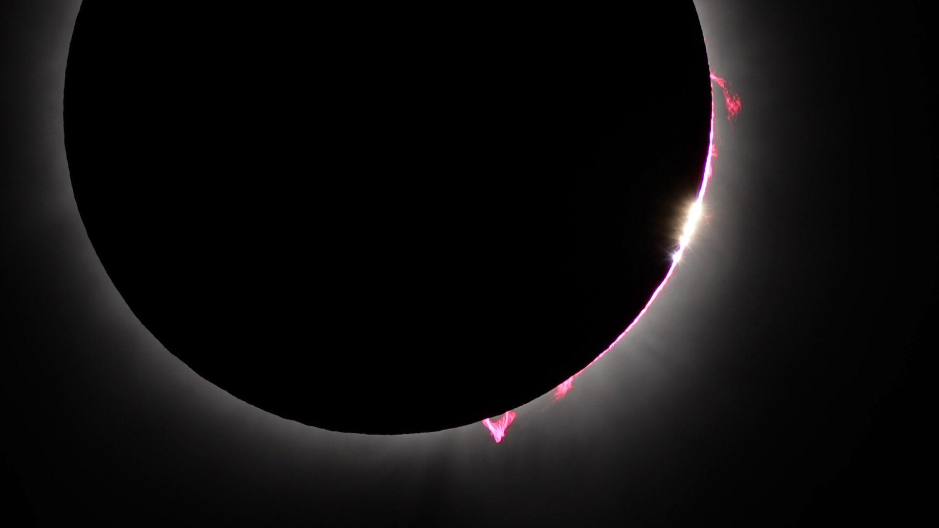 Red dots solar eclipse: Solar prominences seen during space event ...