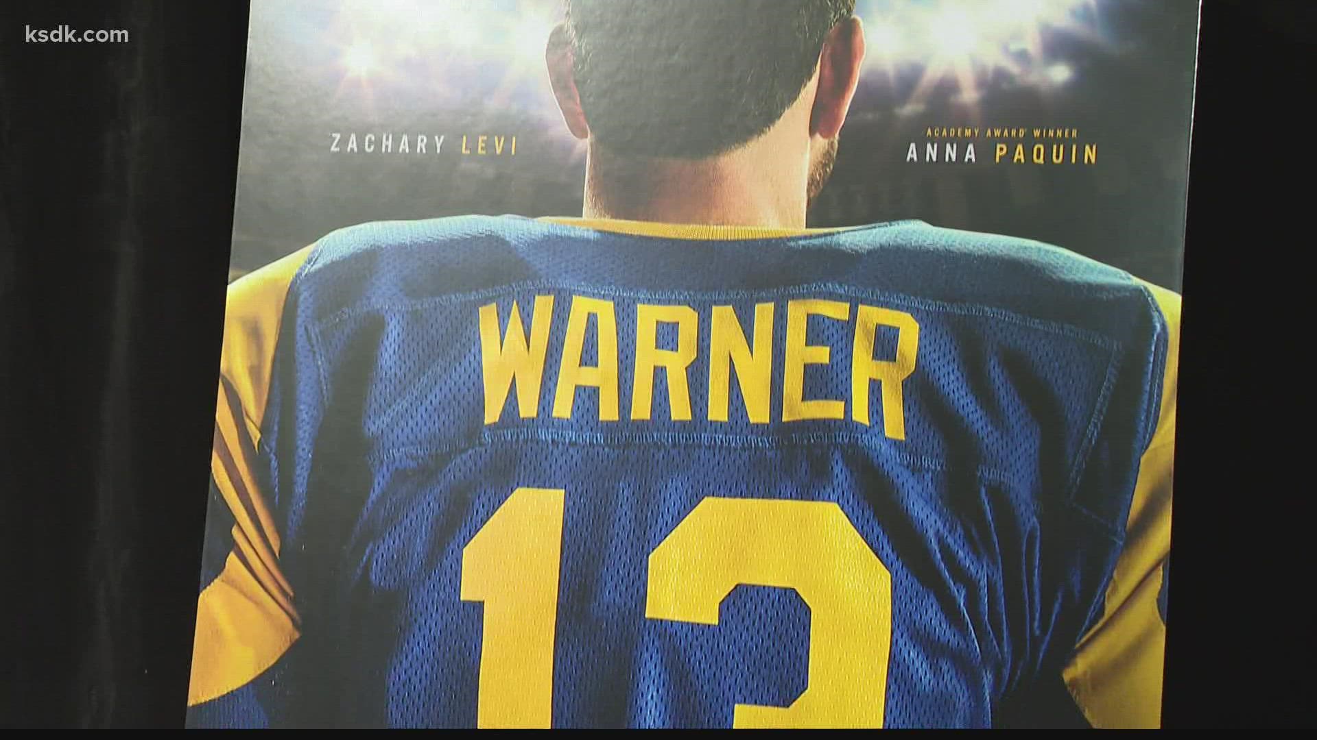 "American Underdog" profiles the real-life story of former Rams QB Kurt Warner. It debuts in theaters for everyone this Christmas.