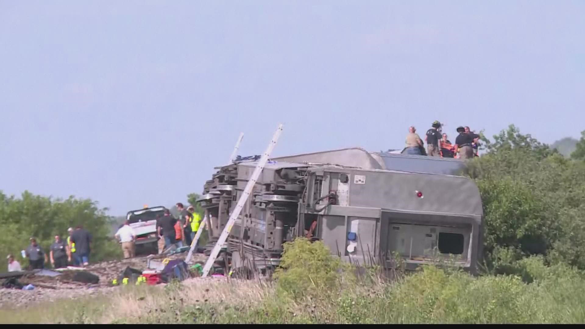 One person inside the dump truck and two people on the train were killed, a Missouri Highway Patrol spokesman said in a press conference.