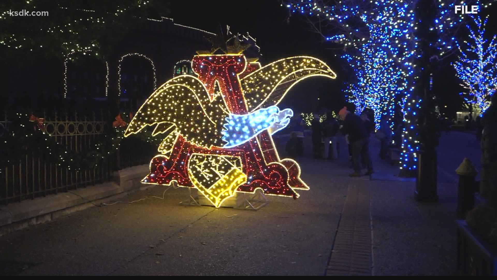 The holiday lights will soon be twinkling again at the Anheuser-Busch Brewery in St. Louis.