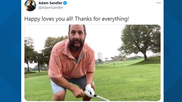 Adam Sandler recreates iconic drive from 'Happy Gilmore' on movie's 25th anniversary
