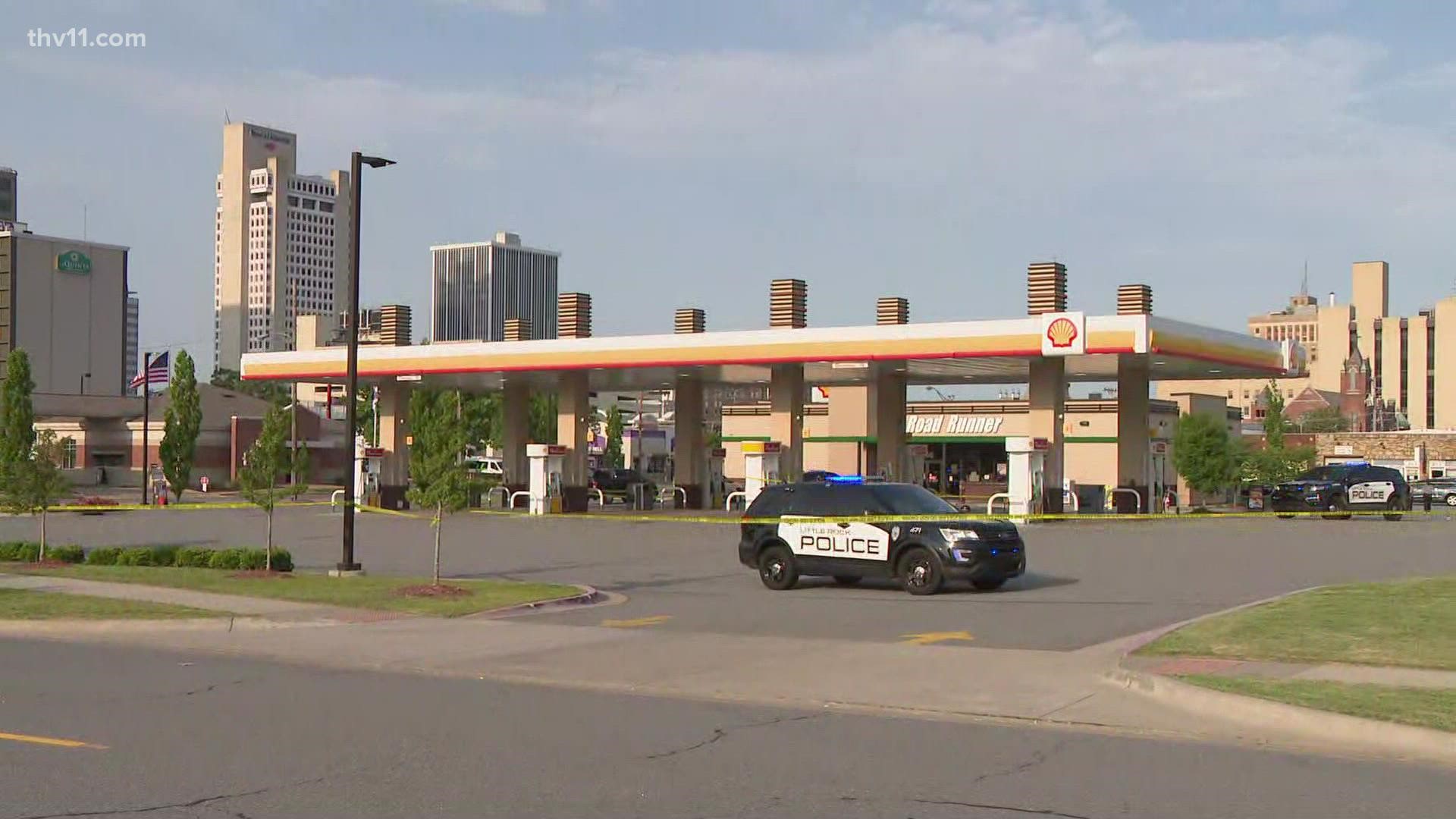 At least one person is dead after a shooting at a Little Rock gas station on Broadway Street.