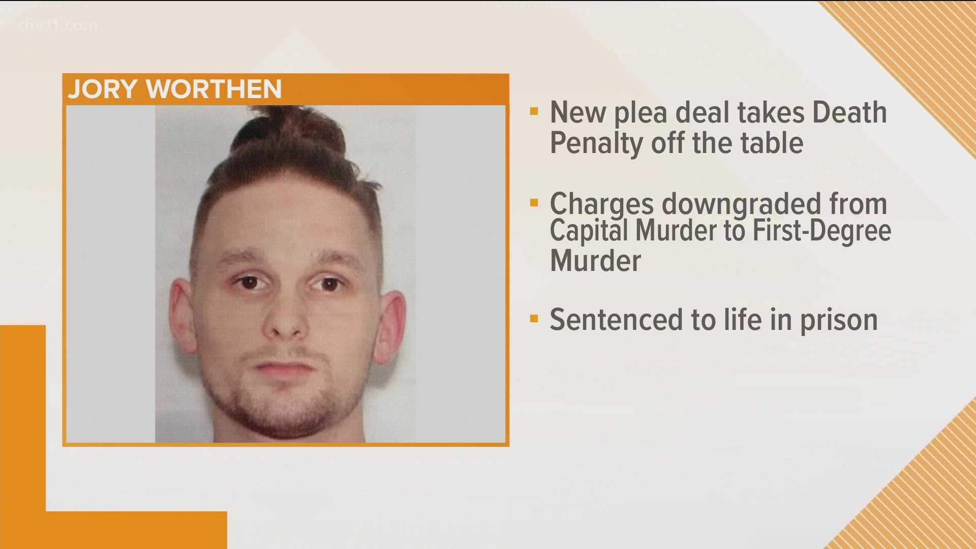 Jory Worth, the man accused of murdering his girlfriend and her 4-year-old son in Camden, signed a plea deal taking the death penalty off the table.