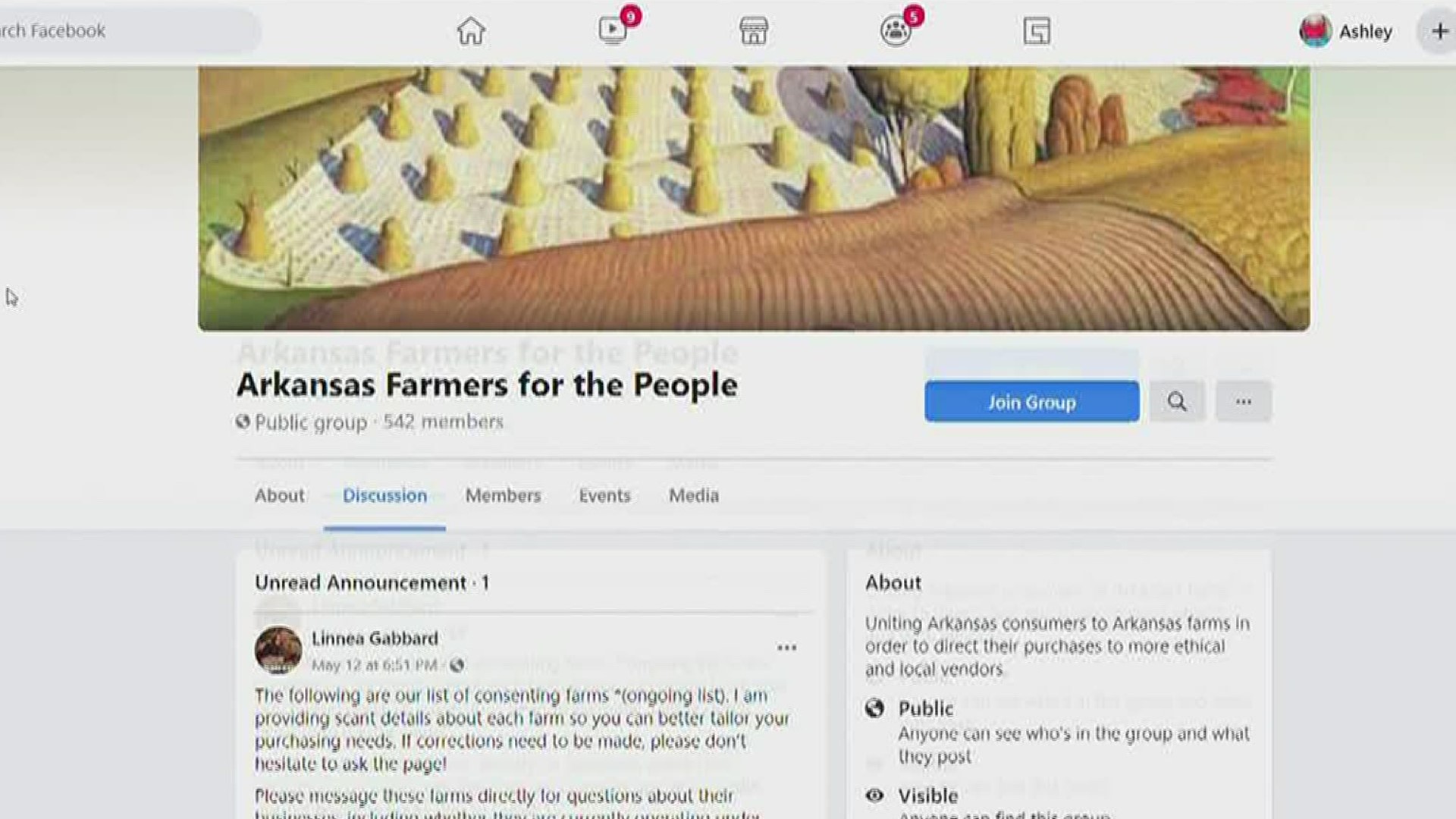 "Arkansas Farmers for the People" has only been up one week and has more than 500 members and 12 farmers from all across the state.
