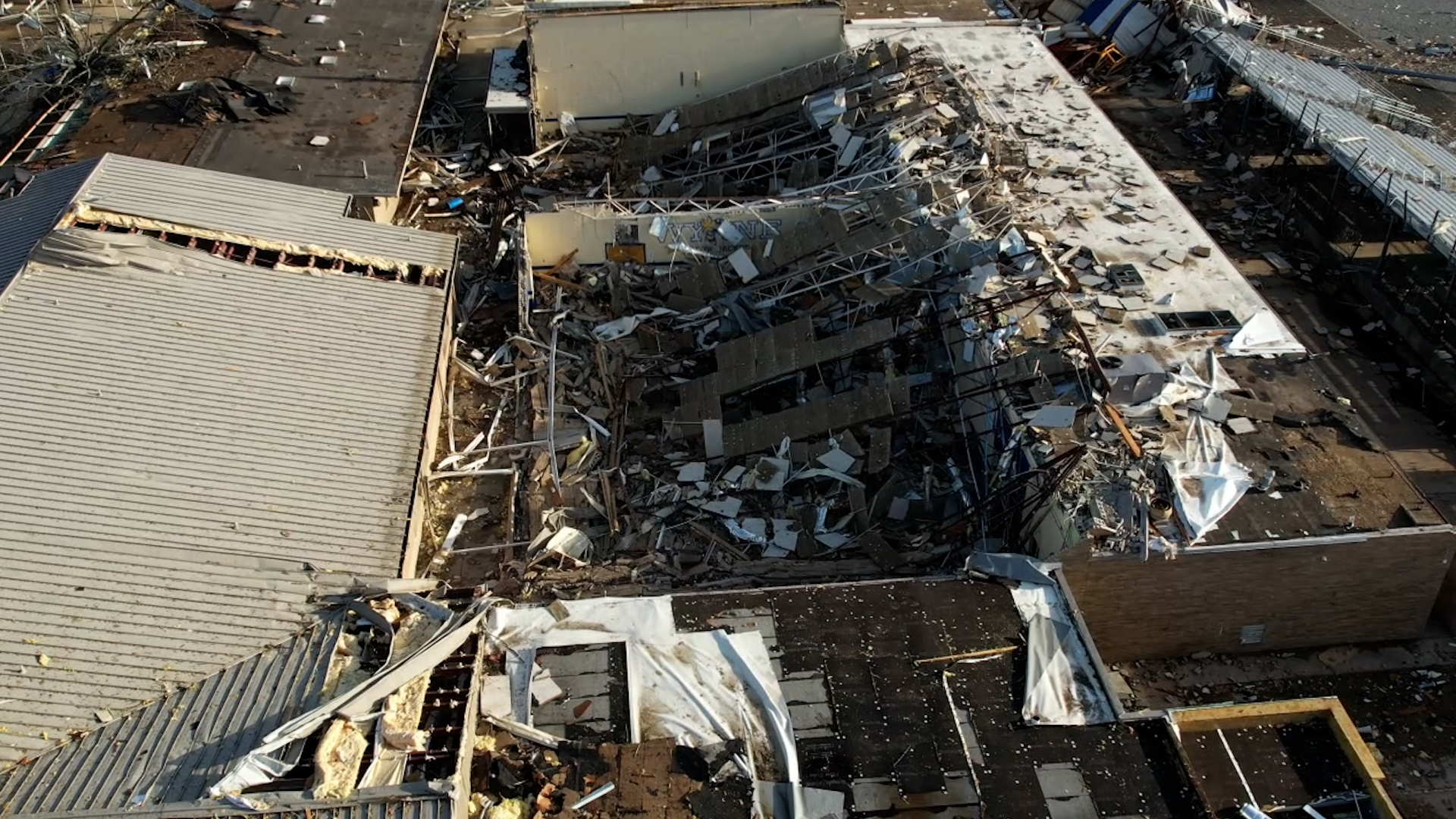 Wynne, Arkansas tornado damage drone video | thv11.com