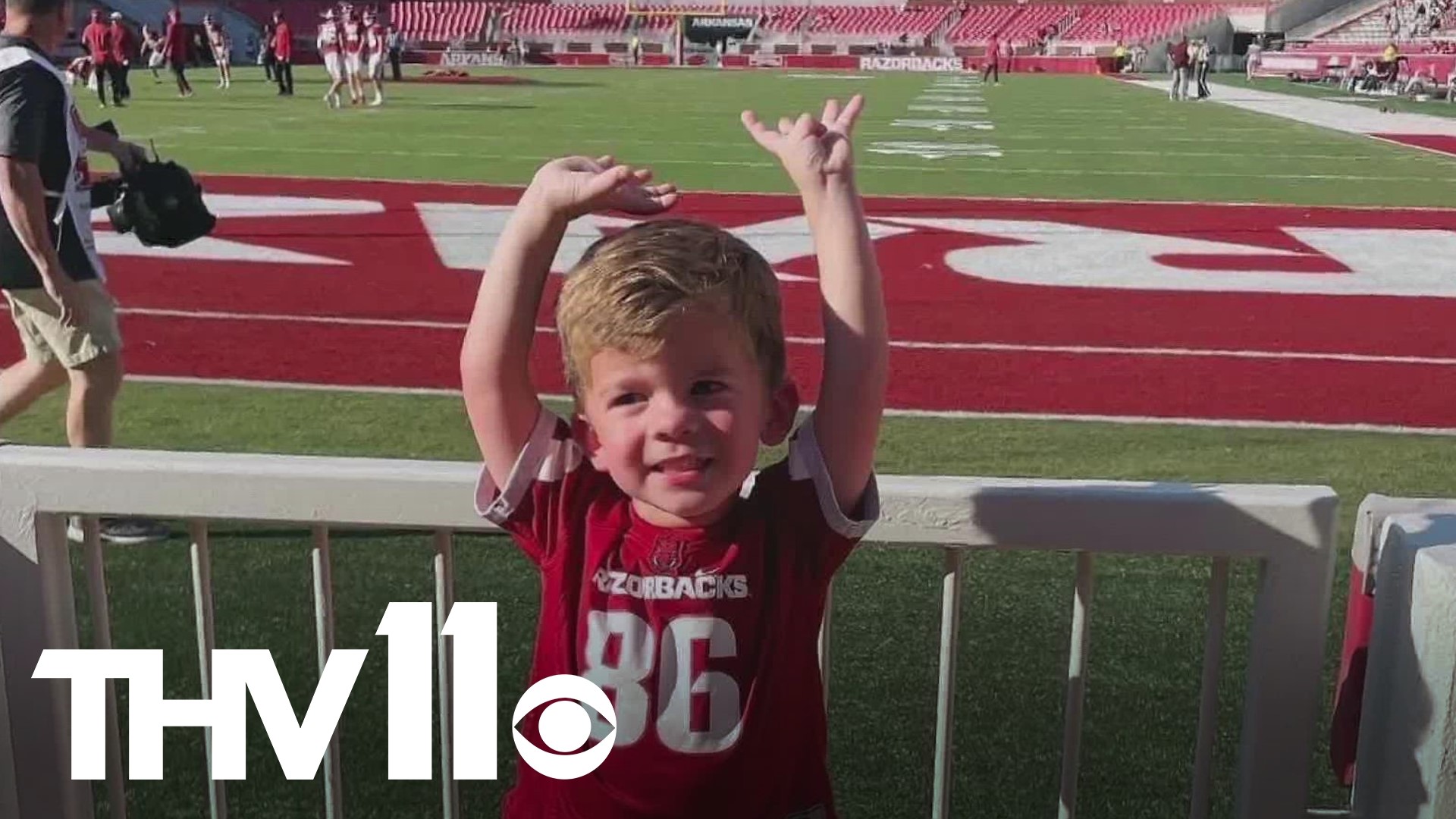Kid Crying Razorback Young Razorback fan isn't a fan of away games | 5newsonline.com