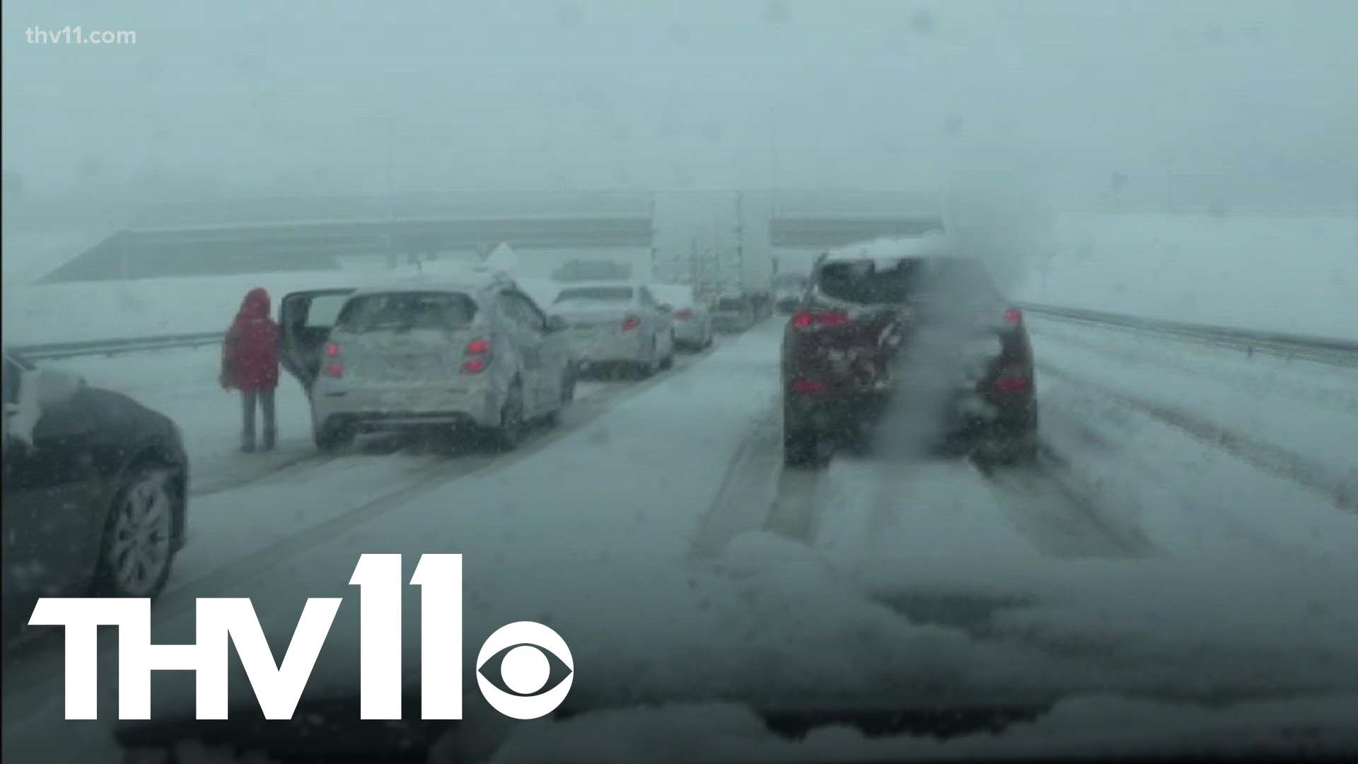 A road trip that was supposed to take seven hours is now taking Arkansans more than 24. Record-high snowfall in Virginia has created a lot of trouble on the roads.