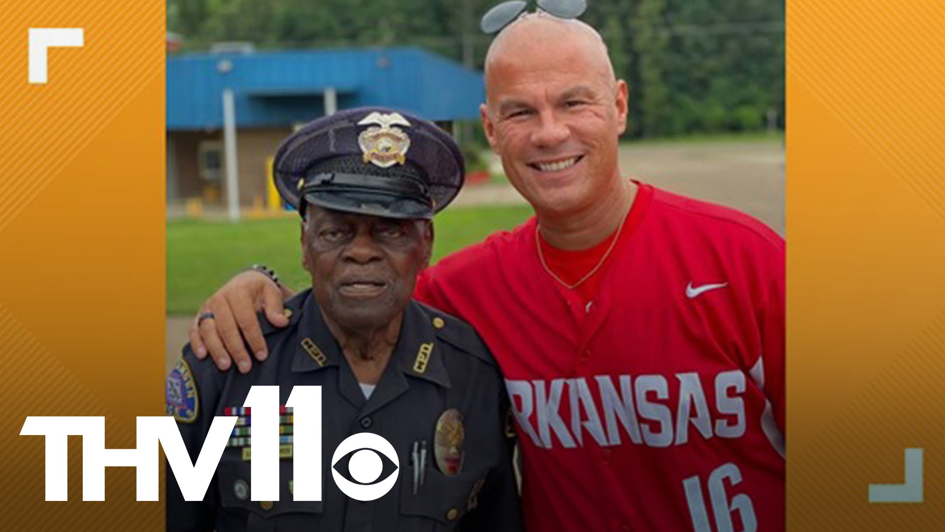 As Tommy Norman made his way through Camden, he couldn't help but to stop and shake the hand of the oldest working police officer in Arkansas, Buckshot.