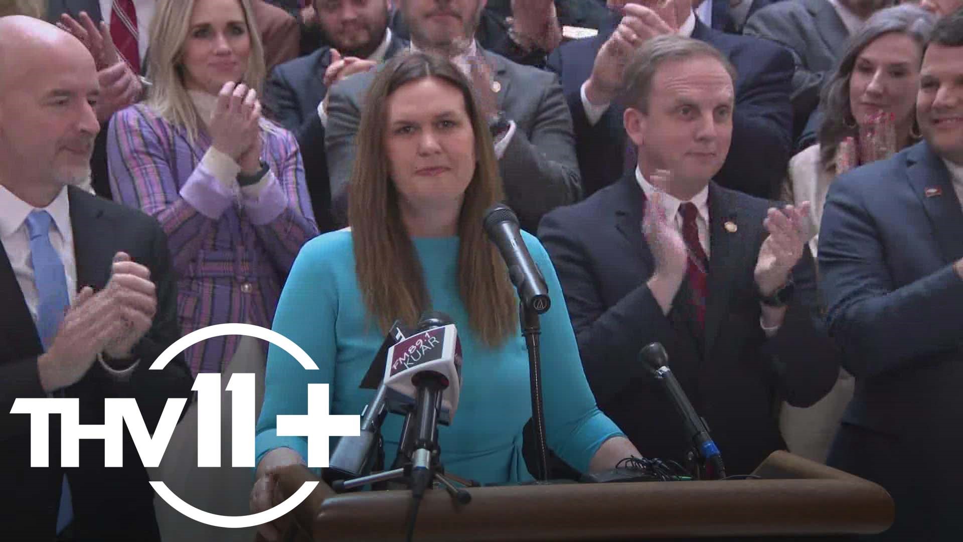 Governor Sarah Huckabee unveiled her long-anticipated Arkansas LEARNS education program on Wednesday.