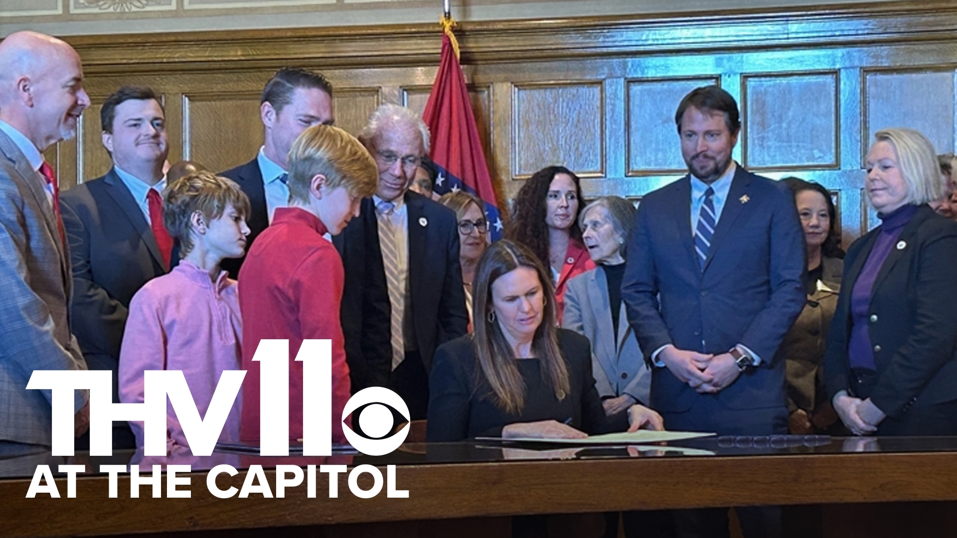 Arkansas governor now signs no phones, free breakfast at schools into