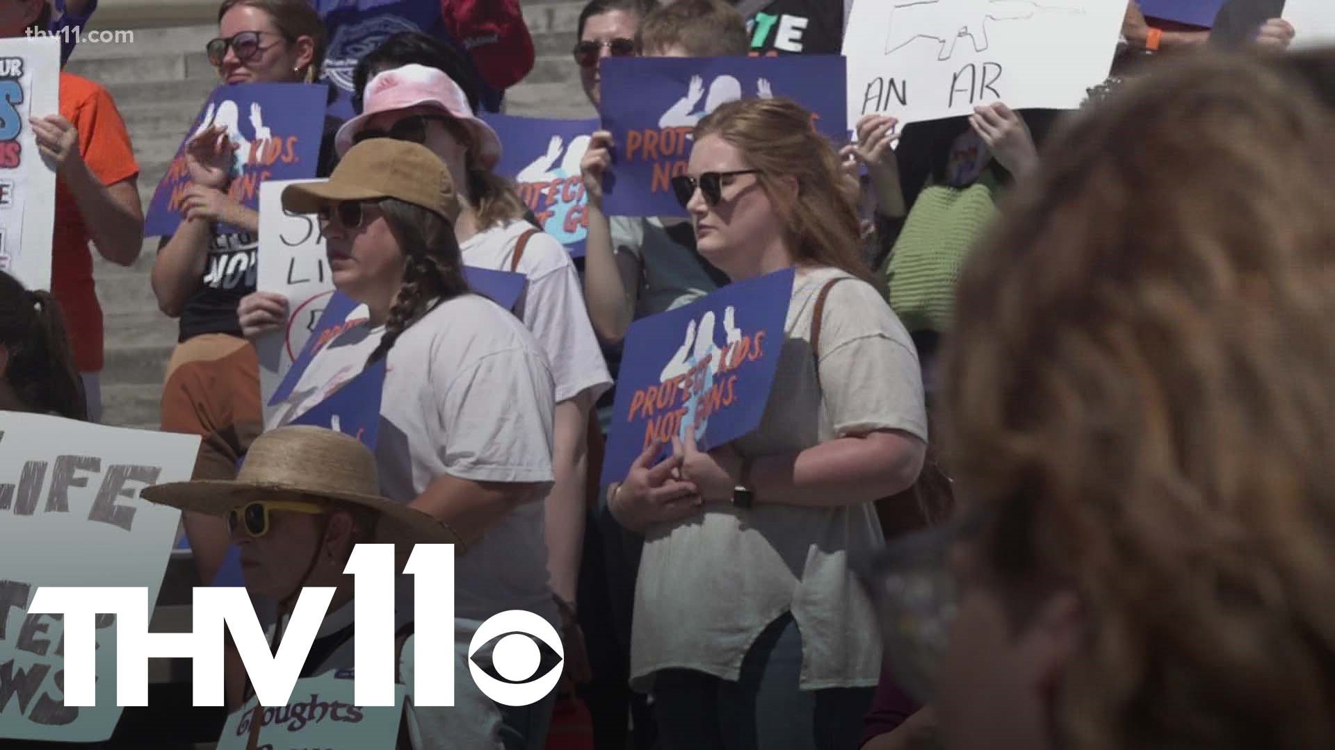 Many Arkansans gathered at the State Capitol to join in on the nationwide March for Our Lives protests.
