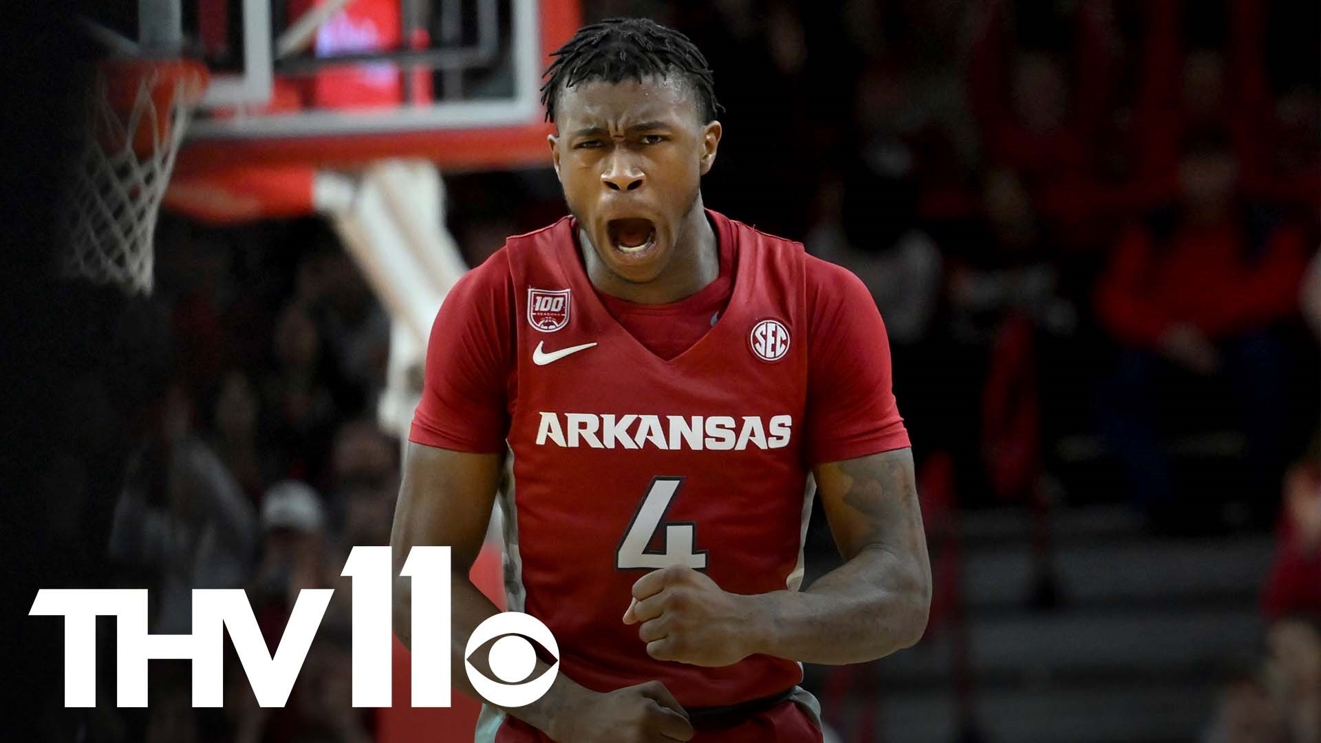 Devo Davis has become the heart & soul of the Razorback basketball team. After his huge game against #1 Kansas, both his teammates and his hometown are celebrating.