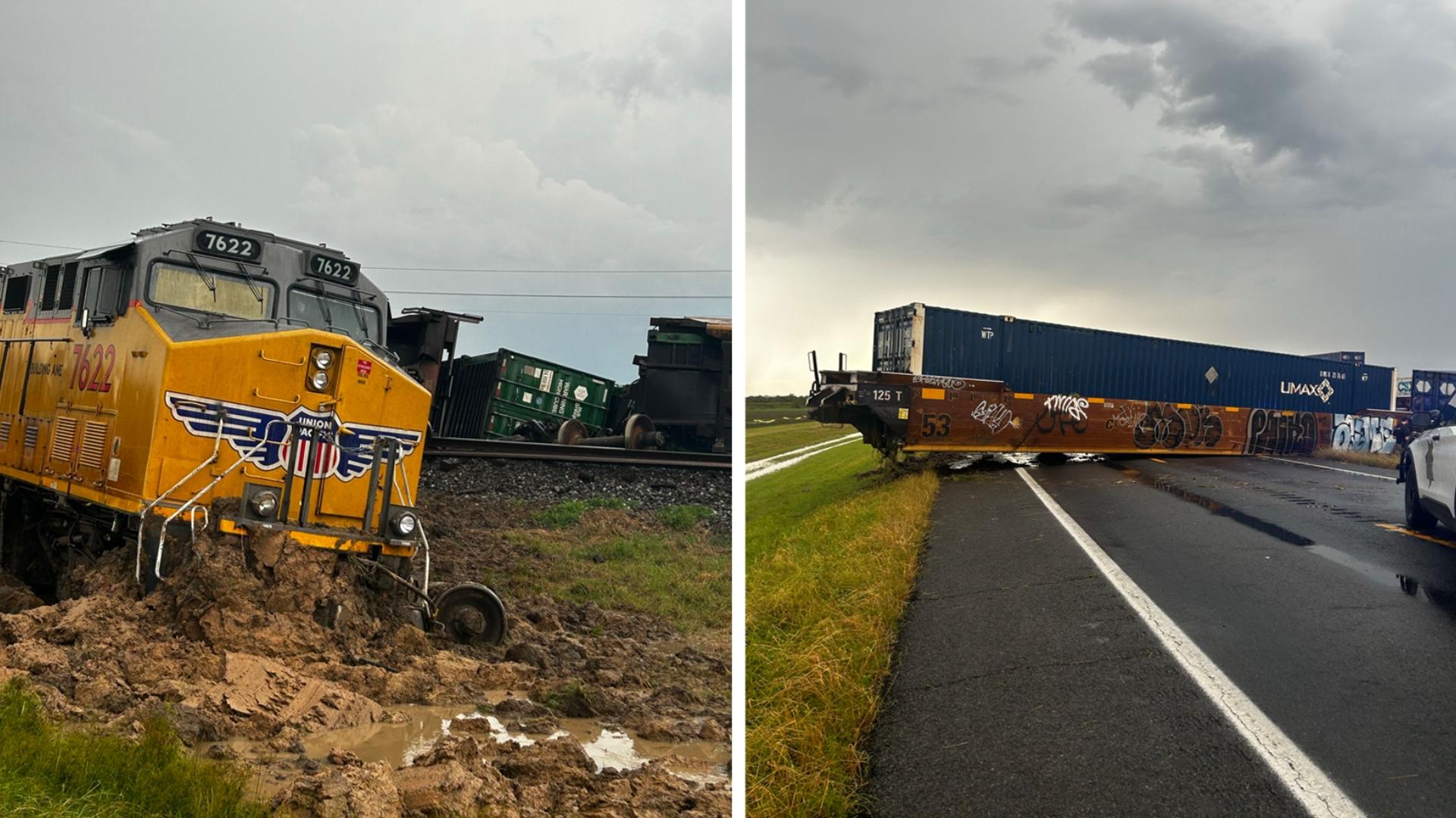 On Friday, a train derailed onto Highway 79 in Arkansas County just 4.2 miles northeast of Stuttgart.