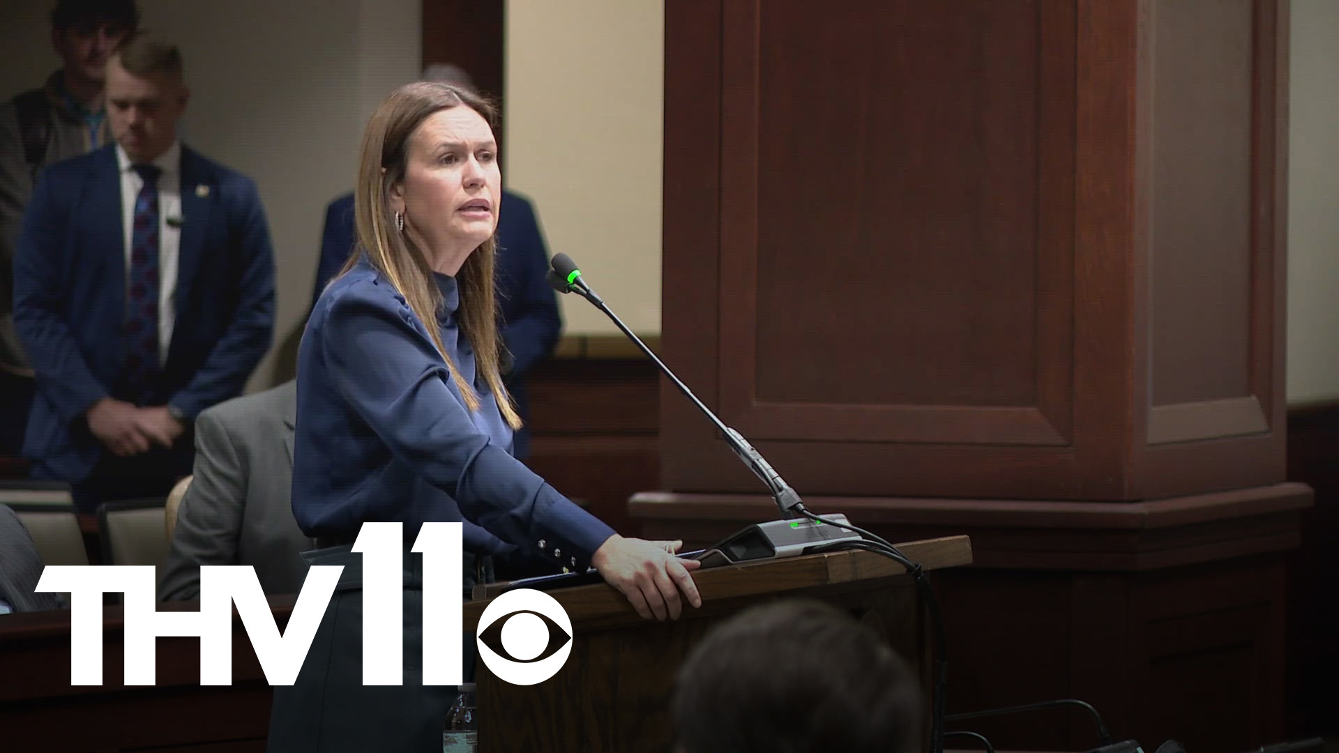 Governor Sarah Huckabee Sanders' presented her balanced budget plans to the Arkansas legislative council joint budget committee.