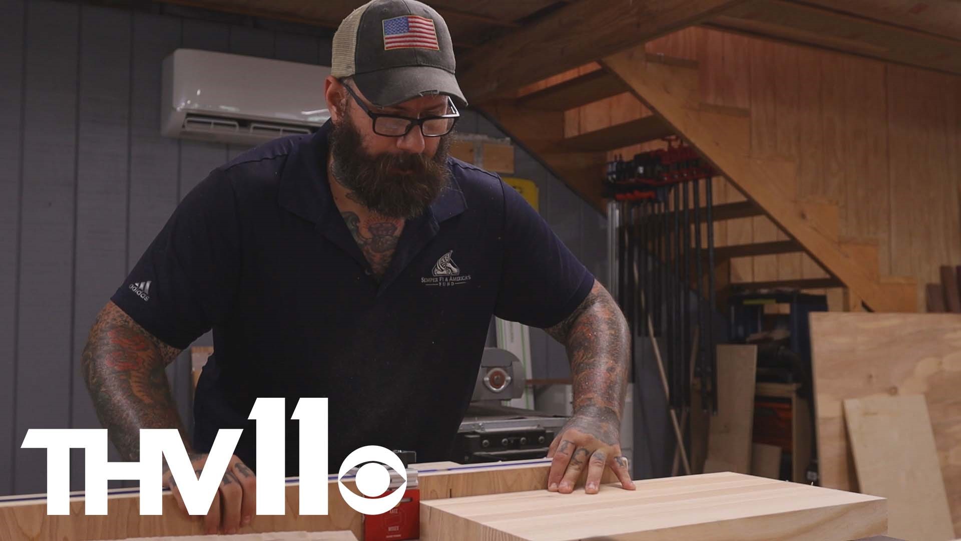 Kyle Cox connected with the nonprofit Semper Fi & America's Fund where his passion for woodworking became his new business.
