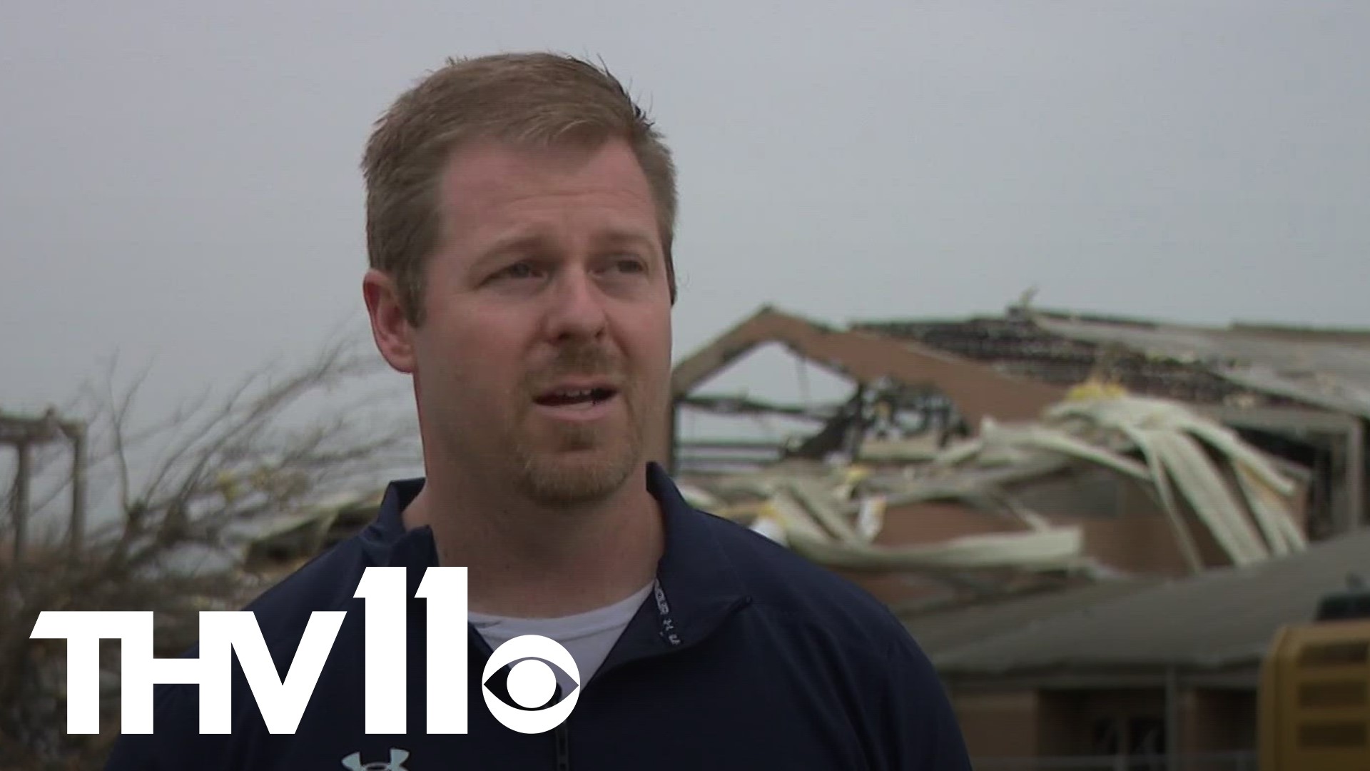 The same destruction we've seen in Little Rock also visited the much smaller city of Wynne— though their high school was destroyed, lives were saved that day.