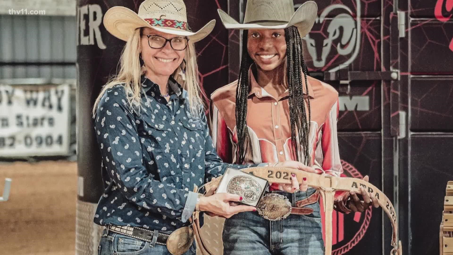 Down at Wofford Ranch in Vilonia is 13-year-old Paris Wilburd, a Black barrel racer making a big-time name for herself at rodeos both in and out of the state.