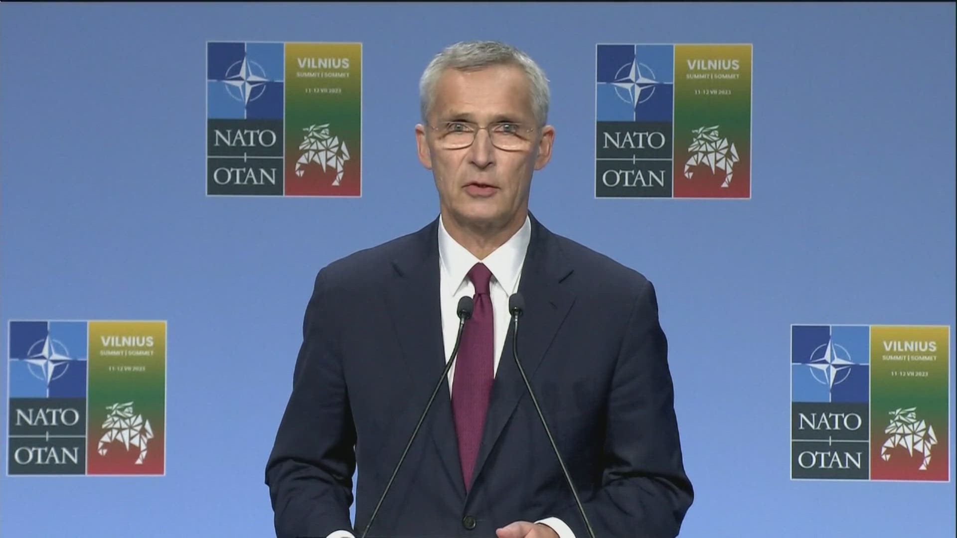 NATO leaders agreed Tuesday to allow Ukraine to join “when allies agree and conditions are met”.