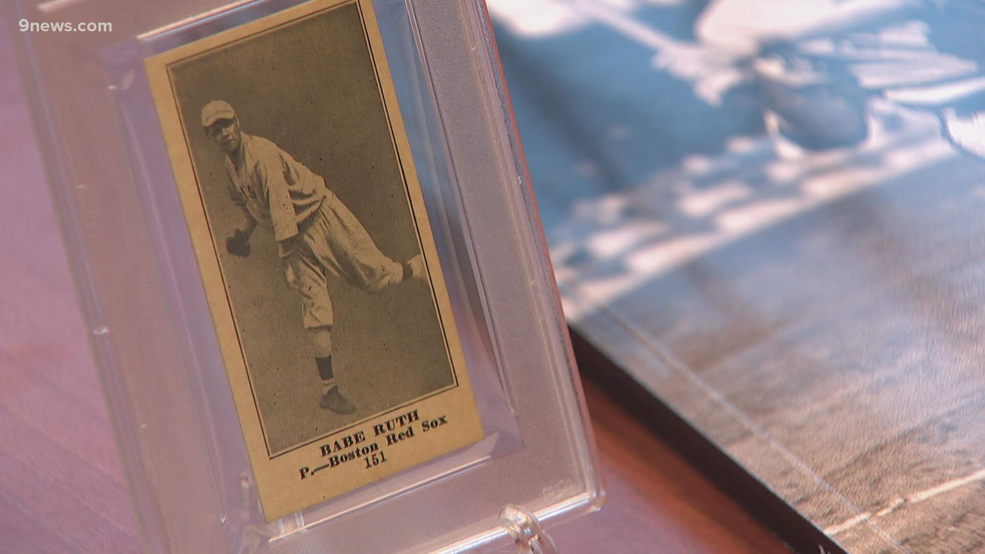 Mile High Card Co. is auctioning a Babe Ruth card from 1916 when he played for the Boston Red Sox.