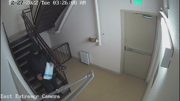 Video captures theft suspects crashing through garage door after resident confronts them