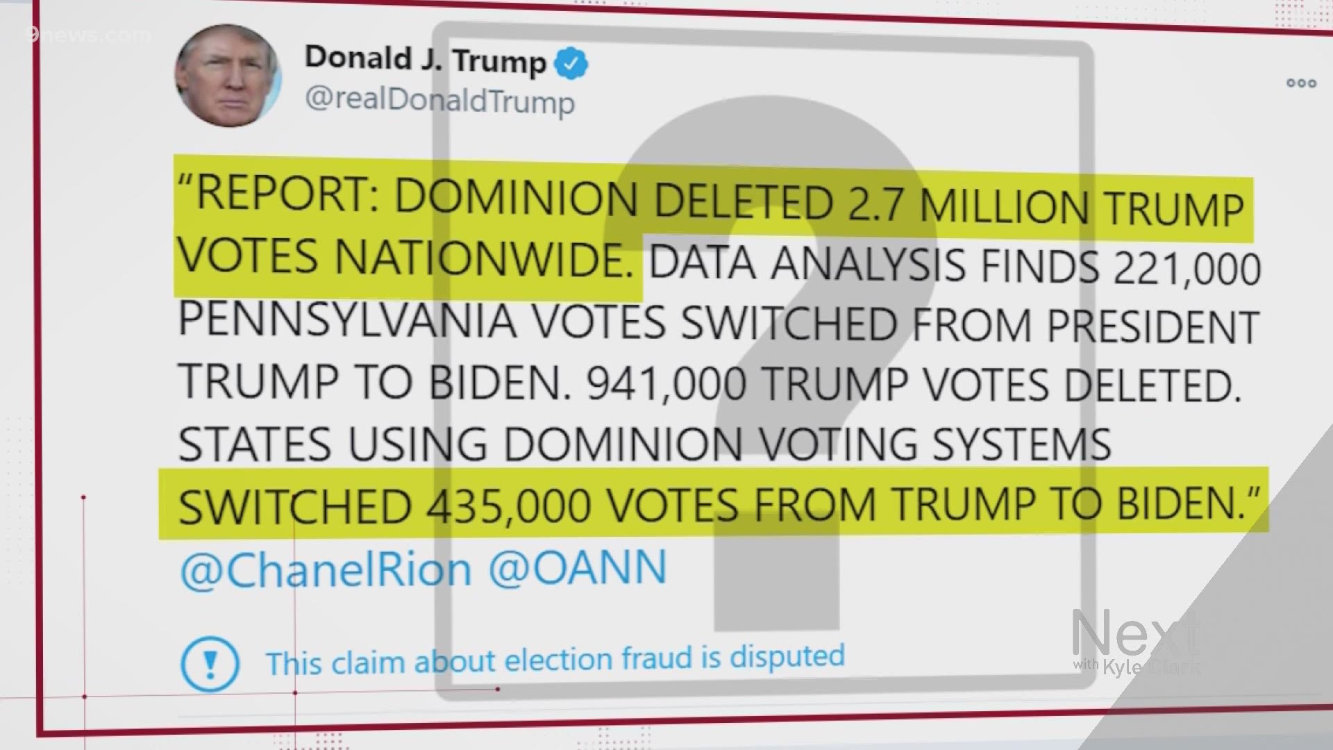 Eric Coomer, Director of Product Security and Strategy for Dominion Voting Systems, filed a lawsuit against the Trump campaign and others related to the threats.