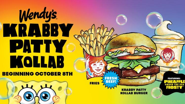 Wendy’s debuts new ‘SpongeBob’ Krabby Patty burger and Frosty | wqad.com