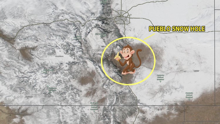 Mengapa ada ‘lubang salju’ besar di Pueblo?