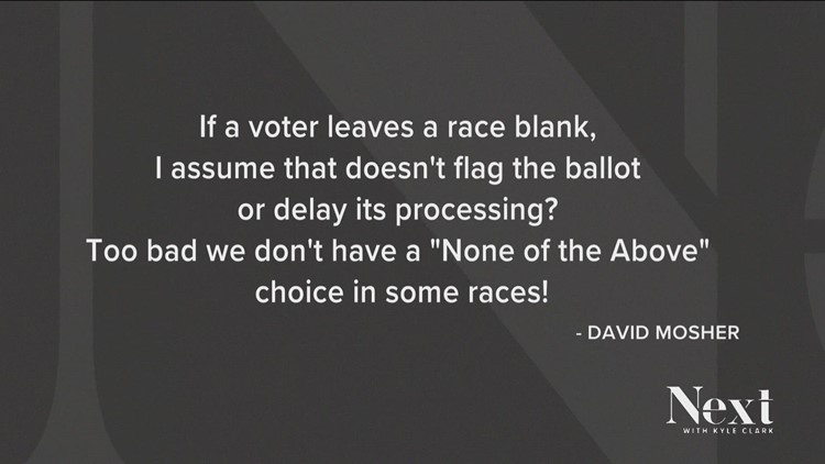 Next Question: What happens if I leave something blank on my ballot?