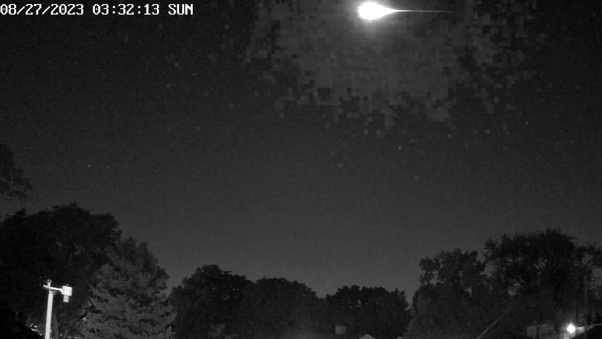 Katrina Jimenez captured this video of a fireball in the sky Sunday morning from her home in Northglenn, CO.