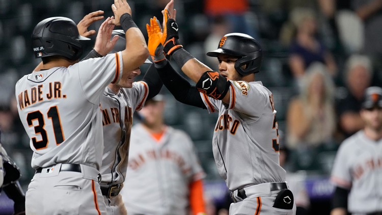 Estrada's 3-run homer in 10th lifts Giants past Rockies 10-7