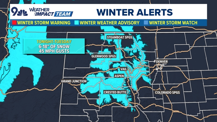 Colorado mountains brace for heavy snow as Denver forecasts storms
