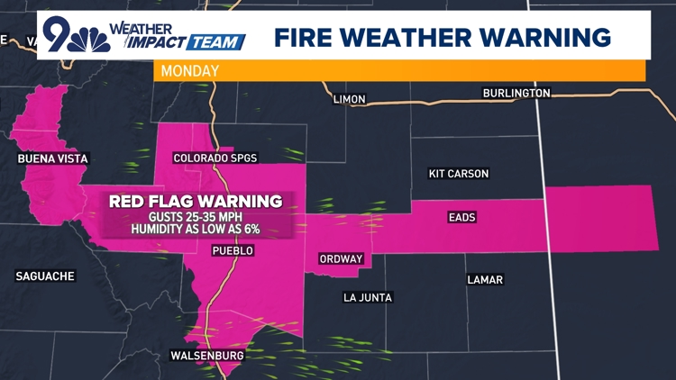 Unusual Red Flag Warning issued for high elevations in southern Colorado