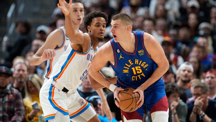 Jokic, Murray lead tired Nuggets past Thunder 122-117