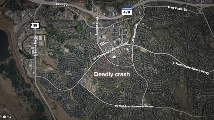 Man, dog killed in Highlands Ranch crash