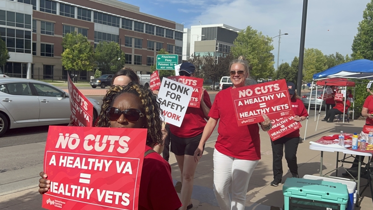 Aurora Veterans Affairs nurses rally for increased staffing