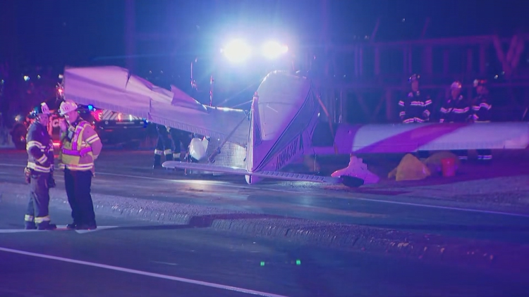 No injuries reported after single-engine plane lands on road in Castle Rock