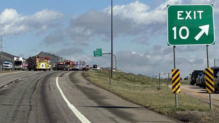 Westbound C-470 closed for crash