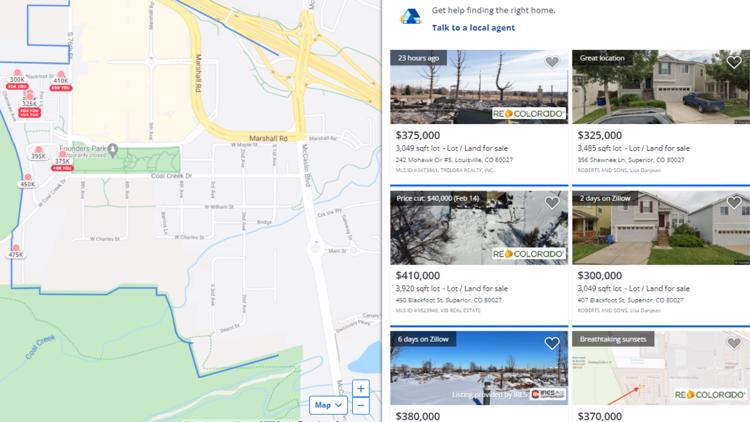 Burned properties selling for over $500,000 after Marshall Fire in Colorado