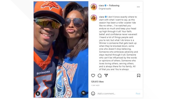 Ciara gives social shoutout to Russell on her IG