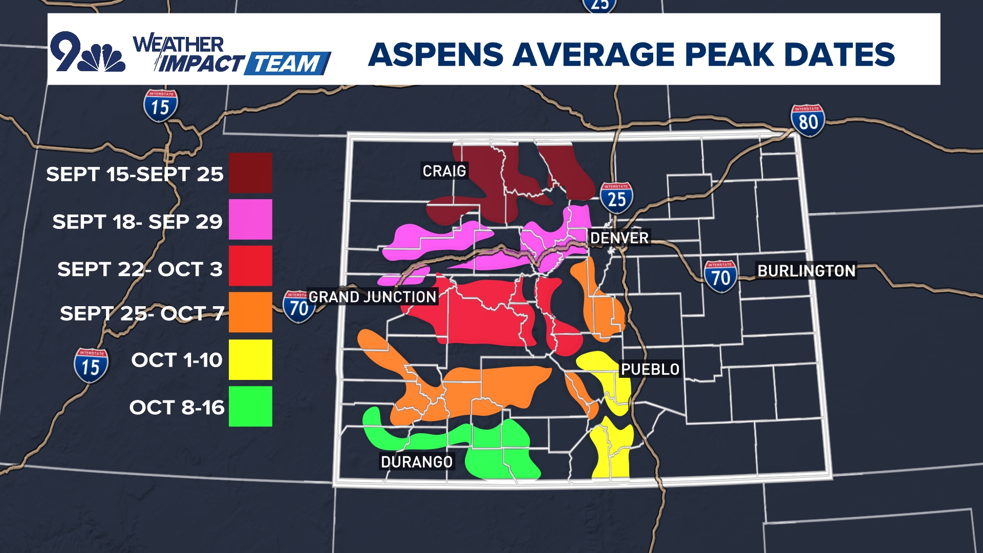 Fall colors spotted in Colorado: How drought could impact trees | 9news.com