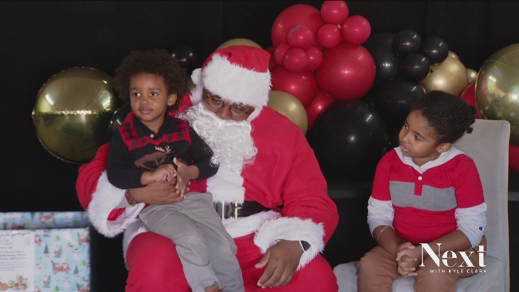 Black Santa visits Denver