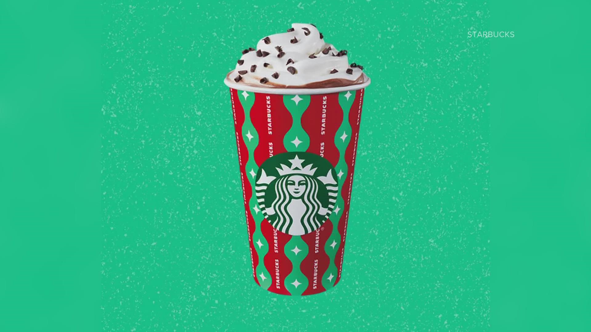 The coffee giant announced its iconic holiday cups and menu items will return to stores nationwide on Thursday, Nov. 3.