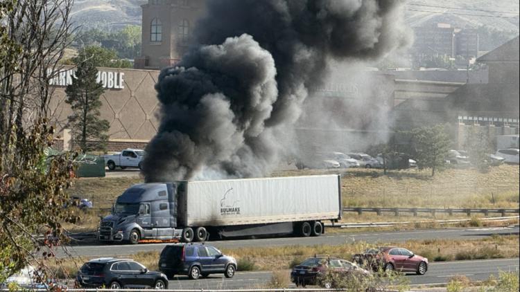 Eastbound I-70 partly closed near Colorado Mills Parkway due to semi fire