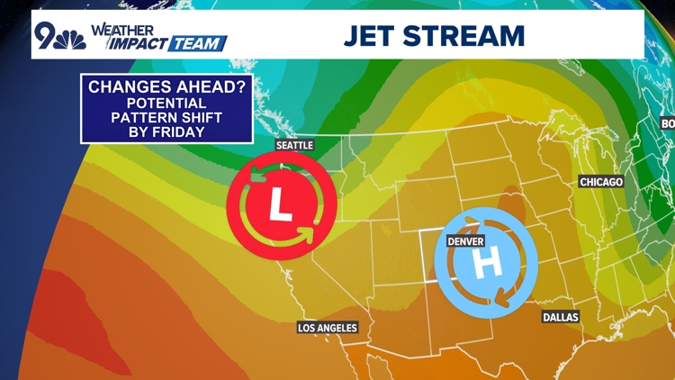 Weather pattern may finally shift to cooler days starting Friday