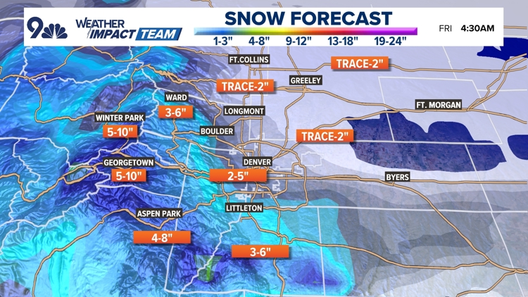 Record cold Wednesday morning, more snow on the way to Colorado